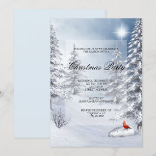 Invitación Fiesta de escenarios de invierno y Navidades cardi