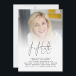 Invitación Fiesta de escritura fotográfica de cumpleaños 50<br><div class="desc">Invitación a la fiesta fotográfica de cumpleaños número 50. Un diseño minimalista para la fiesta de 50 años,  con un guión elegante para el encabezado. Simplemente reemplace la foto de ejemplo con su propio favorito y personalice el resto del texto según sea necesario</div>