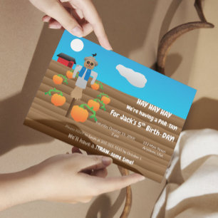 Invitación Fiesta de Espantapájaros (paisaje)
