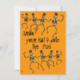 Invitación Fiesta de esqueletos danzantes