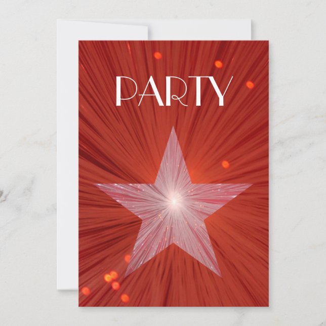 Invitación 'Fiesta' de Estrella Roja (Anverso)