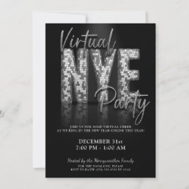 Invitación Fiesta de Eve Años Nuevos Virtuales de Silver Spar