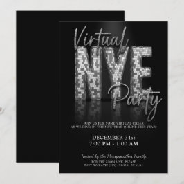 Invitación Fiesta de Eve Años Nuevos Virtuales de Silver Spar