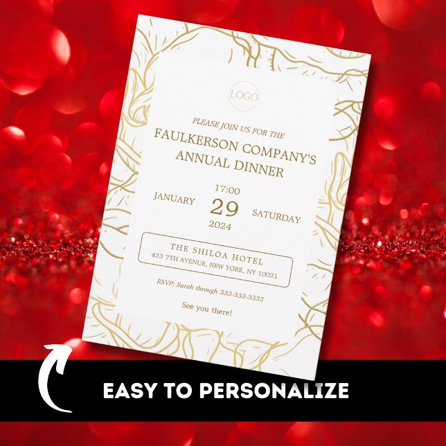 Invitación Fiesta de Evento Empresarial de la Empresa Corpora (Subido por el creador)