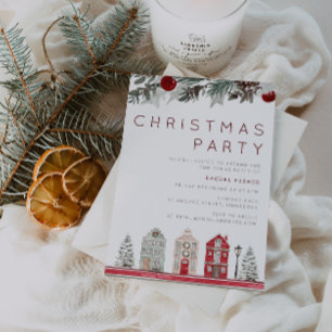 Invitación Fiesta de familia moderna o Navidades de oficina