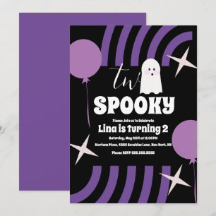 Invitación Fiesta de fantasmas de Halloween espeluznante y di