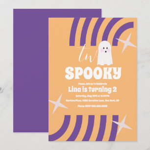 Invitación Fiesta de fantasmas de Halloween espeluznante y di