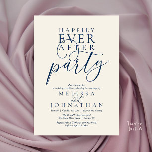 Invitación Fiesta de Felices para Siempre, Boda Clásica Moder