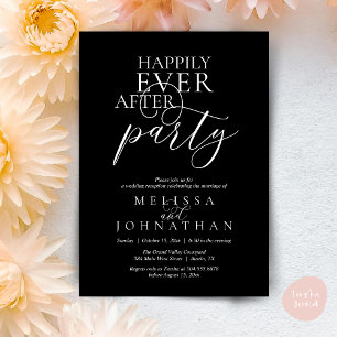 Invitación Fiesta de Felices para Siempre, Boda Clásica Moder