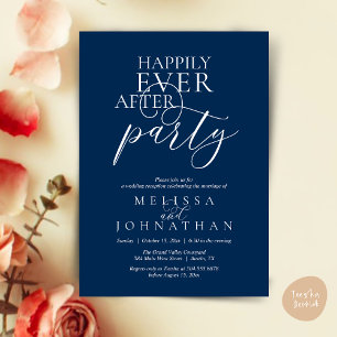 Invitación Fiesta de Felices para Siempre, Boda Clásica Moder