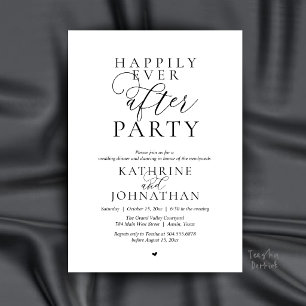 Invitación Fiesta de Felices para Siempre, Boda Elegante Mode