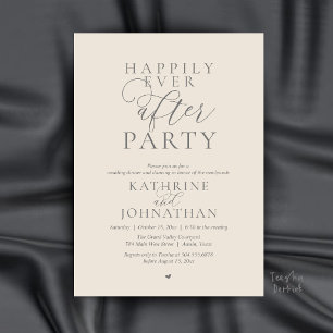 Invitación Fiesta de Felices para Siempre, Boda Elegante Mode