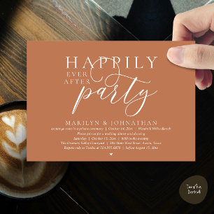 Invitación Fiesta de Felices para Siempre Boda Moderna Elopem