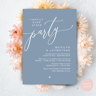 Invitación Fiesta de Felices para Siempre Cena de Boda con Hu