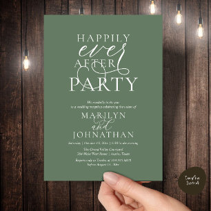 Invitación Fiesta de Felices para Siempre, Cena de Boda Elega