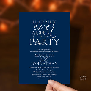 Invitación Fiesta de Felices para Siempre, Cena de Boda Elega