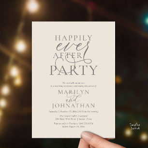 Invitación Fiesta de Felices para Siempre, Cena de Boda Elega