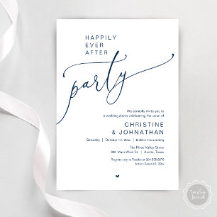 Invitación "Fiesta de Felices para Siempre" Cena de Boda Mode
