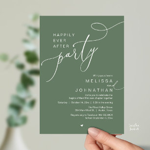 Invitación Fiesta de Felices para Siempre, Cena de Boda Román
