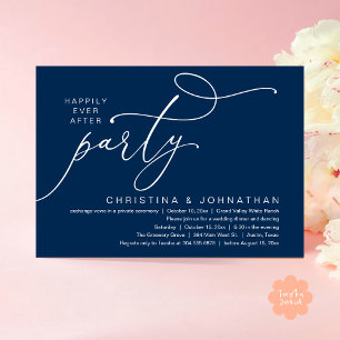 Invitación Fiesta de Felices para Siempre, Cena Romántica de 