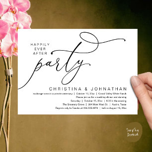 Invitación Fiesta de Felices para Siempre, Cena Romántica de 