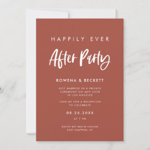 Invitación Fiesta de Felices para Siempre con Ladrillo Quemad