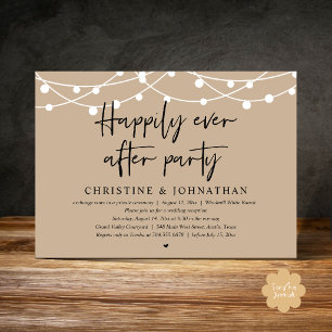 Invitación Fiesta de Felices para Siempre, Elopamiento de Bod