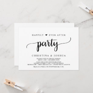 Invitación Fiesta de Felices para Siempre, Elopement, Rústico