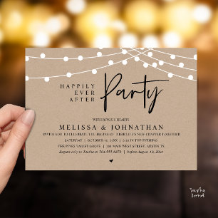 Invitación Fiesta de Felices para Siempre, Luces de Cuerda Rú