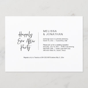 Invitación Fiesta de Felices para Siempre, Negro, Huida
