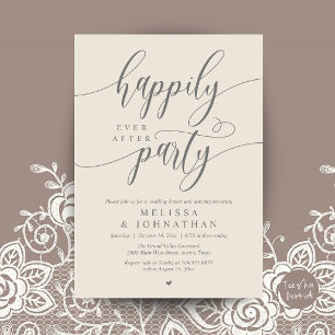 Invitación Fiesta de Felices para Siempre, Recepción de Boda