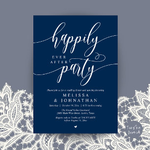 Invitación Fiesta de Felices para Siempre, Recepción de Boda 