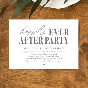 Invitación Fiesta de Felices para Siempre, Recepción de Boda