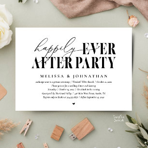 Invitación Fiesta de Felices para Siempre, Recepción de Boda 