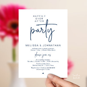 Invitación Fiesta de Felices para Siempre, Recepción de Boda