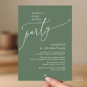 Invitación Fiesta de Felices para Siempre Recepción de Boda M