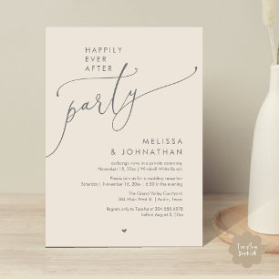 Invitación Fiesta de Felices para Siempre Recepción de Boda M