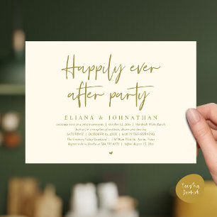 Invitación Fiesta de Felices para Siempre Recepción de Boda M