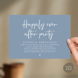 Invitación Fiesta de Felices para Siempre Recepción de Boda M