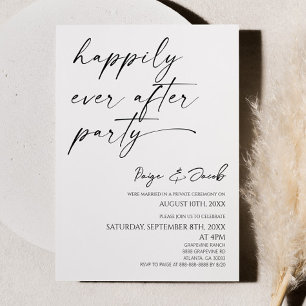 Invitación Fiesta de Felices para Siempre Recepción de Boda M