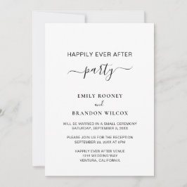 Invitación Fiesta de Felices para Siempre Recepción de Boda S