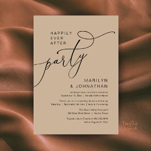 Invitación Fiesta de Felices para Siempre, Recepción de Cena 