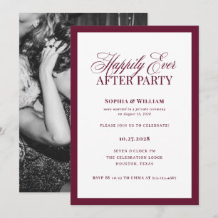 Invitación Fiesta de Felices para Siempre Recepción de Elop