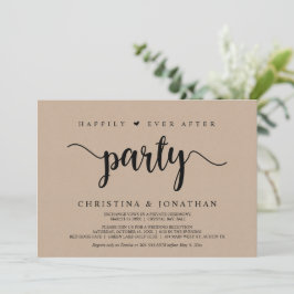 Invitación fiesta de feliz para siempre, boda secreta, Kraft 