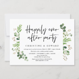 Invitación Fiesta de feliz para siempre, Elopement de boda