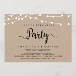 Invitación fiesta de feliz para siempre, Elopement de Luces d