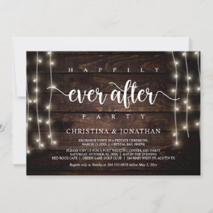 Invitación fiesta de feliz para siempre, Elopement de luces d