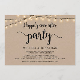 Invitación fiesta de feliz para siempre, Elopement de luces d