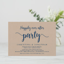 Invitación fiesta de feliz para siempre, Elopement marrón Kra