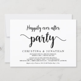Invitación fiesta de feliz para siempre, Elopement rústico mo